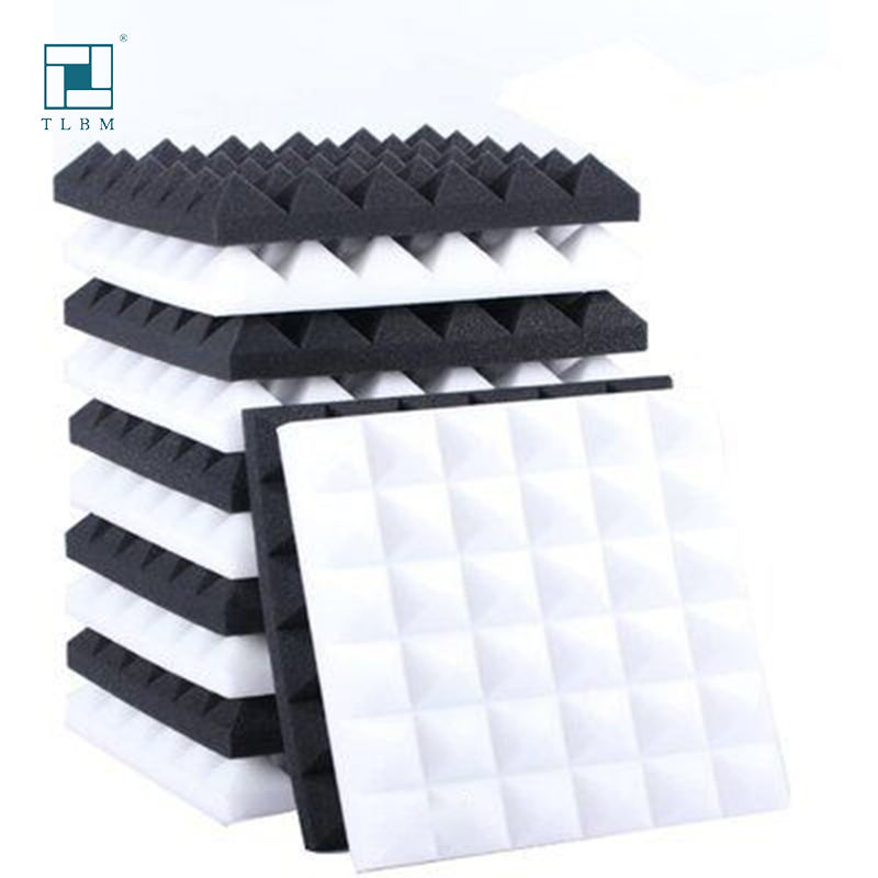 Home Theater Studio Sound Proof Wall Panels Acoustic Foam Near Me with Back Self Adhesive 50*50*5 Red Pyramid High Density