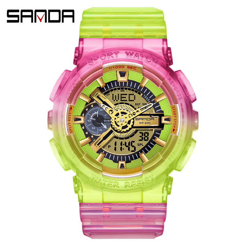 Sanda 3029 Multifunctional Outdoor Sports Waterproof Electronic Watch