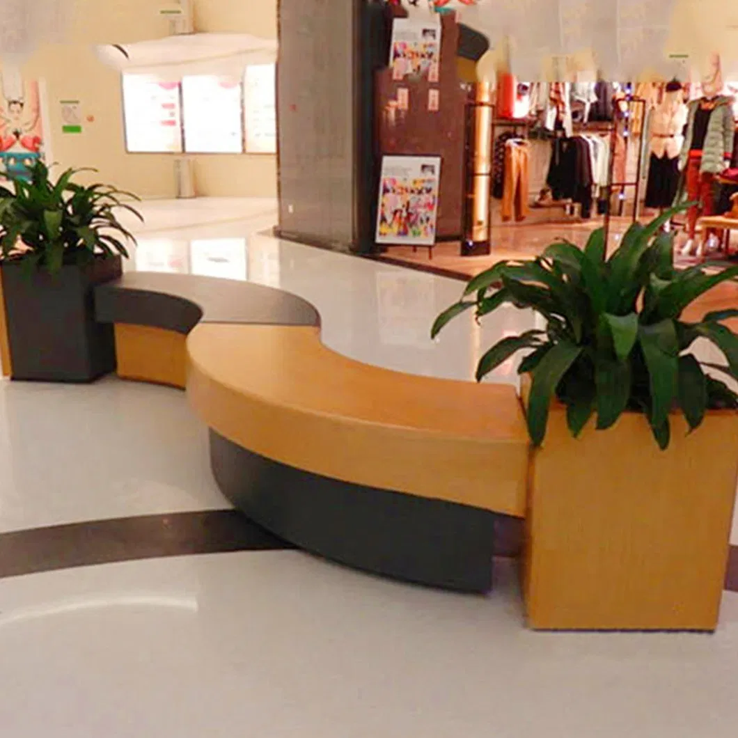 Free Combination Modern Decoration Furniture Public Area Waiting Chairs Fiberglass Round Chair Planter Flower Pot