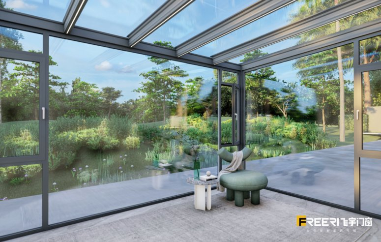 Factory Directly Supply Widely Applied Good Sound Insulation Performance Garden Glass Sunroom