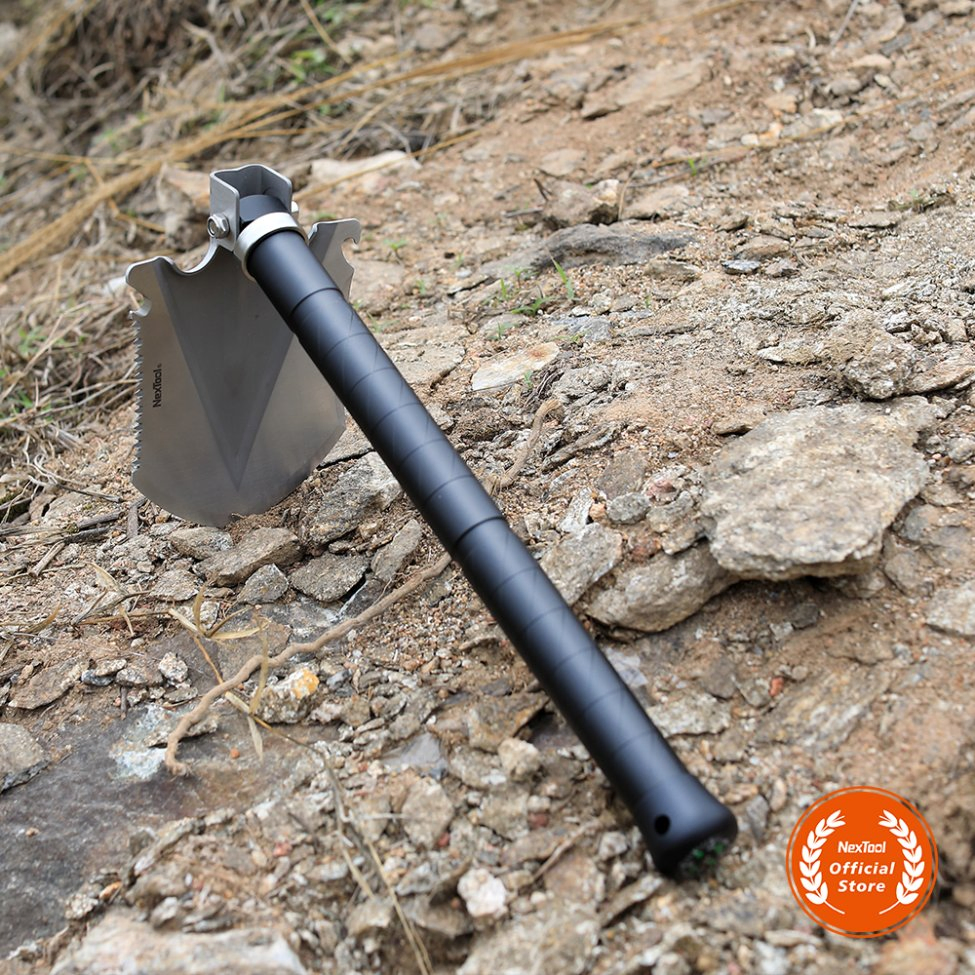 Nextool Wholesale HRC45 Hardness Survival Equipment Folding Shovel with Hoe