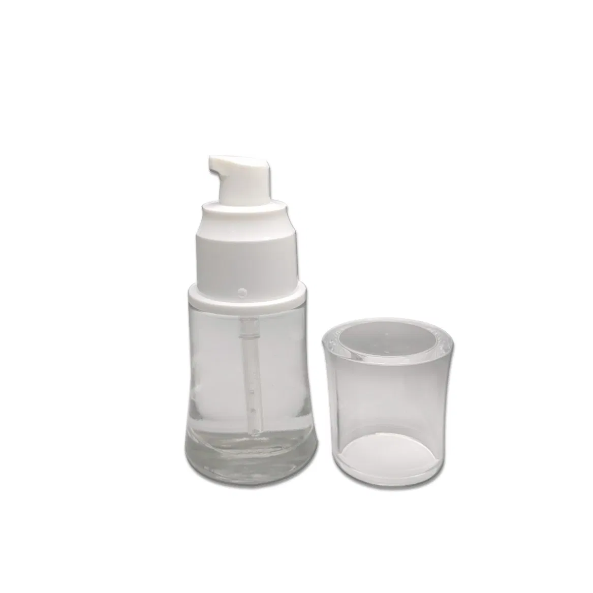 Glass Bottle 30ml Capacity 20/410 Neck Size Lotion Pump Foundation Skincare Packaging