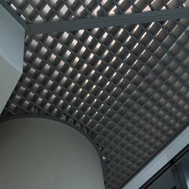 Aluminum Triangular Open Cell Grid Ceiling System Custom Aluminum Ceiling Panel