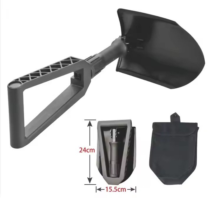Folding Shovel High Carbon Steel Portable Lightweight Outdoor Foldable Mini Shovel Entrenching Tool Camping
