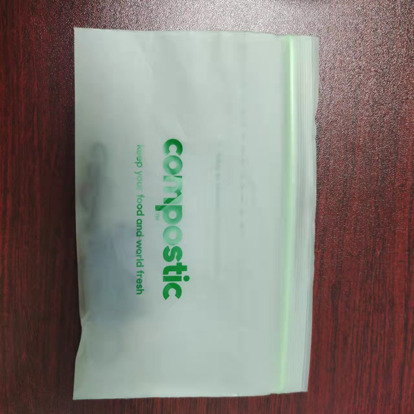 Frosted Pbat PLA Material Corn Starch Compostalbe Zipper Bag for Furit