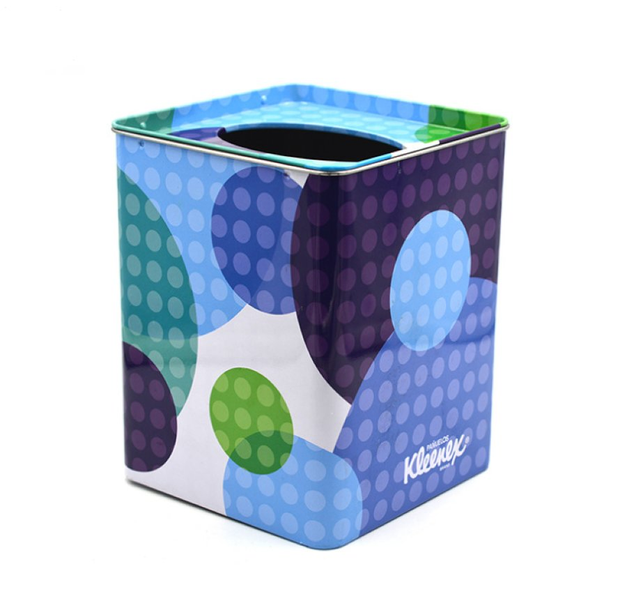 Custom Printing Cmyk Cafe Coffee Shops Restaurants Square Tissue Holder Napkin Box