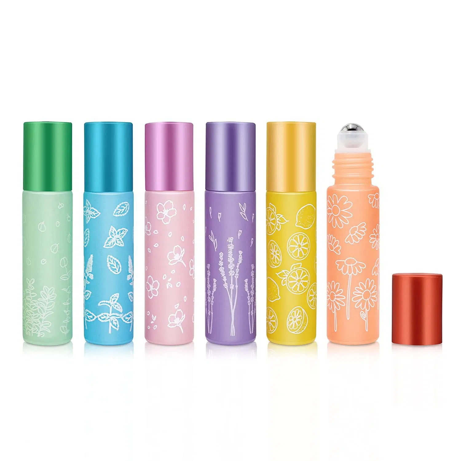 10ml Roll Portable Refillable Clear Perfume Sample Opener and Dropper Included Essential Oil Bottles with Stainless Steel Balls