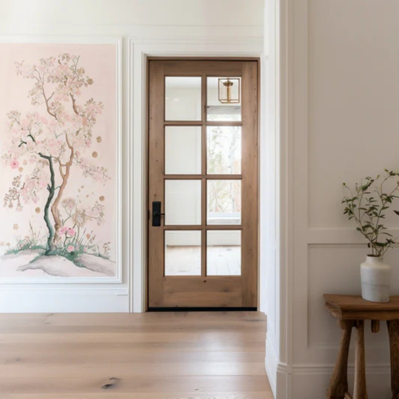 Fashionable Solid Wood Door with Unique Customized Sizes