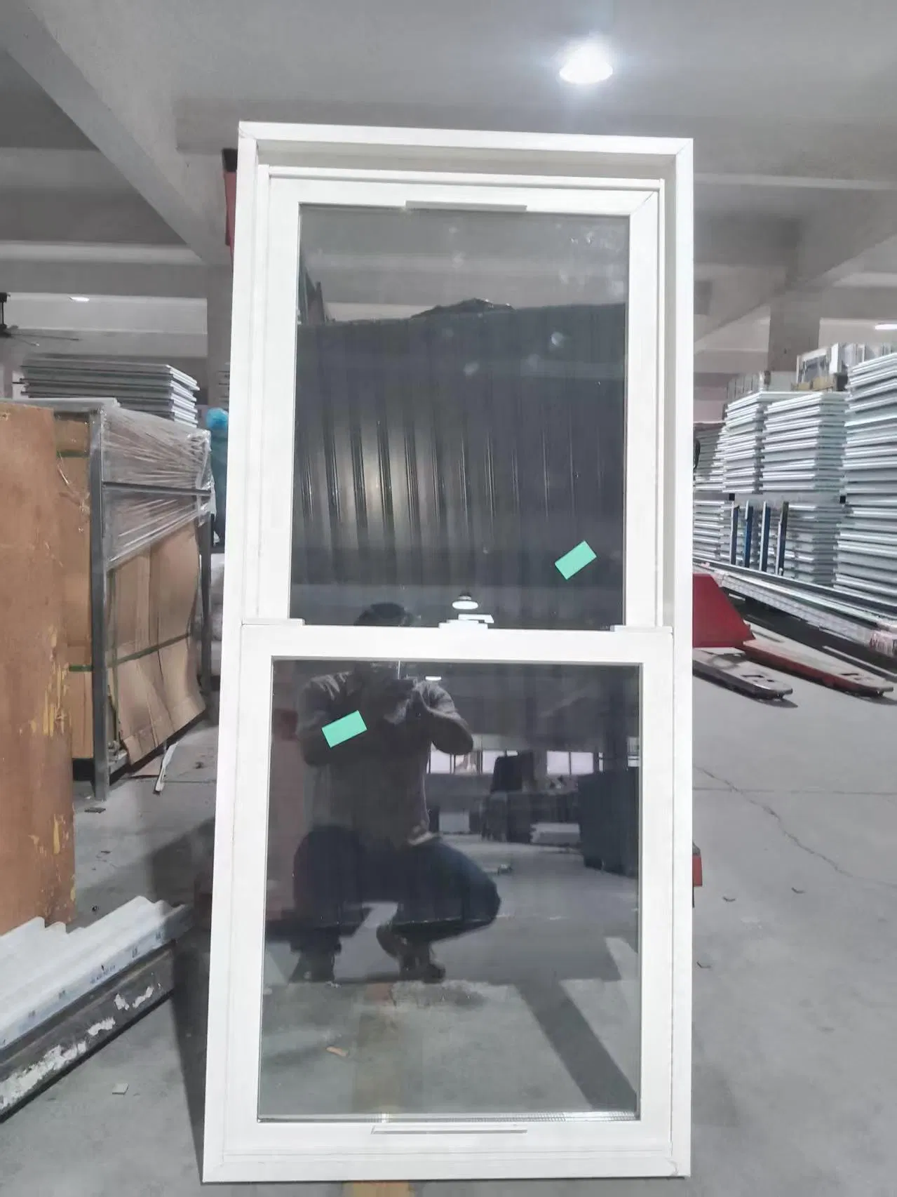 Us Standards White Color 78 Series UPVC Vinyl Double Hung-Tilt Glass Window