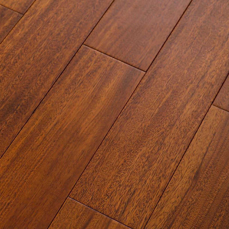 Dark Walnut Color Solid Wood Flooring Wire Smooth Modern Hardwood Floor