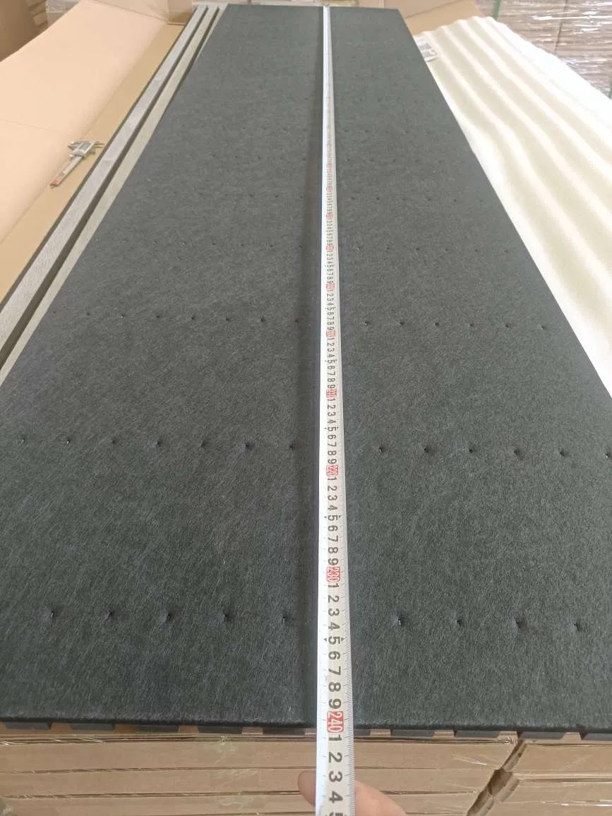 Interior Wall & Ceiling Cladding Eco Friendly MDF Wooden Slat Fluted Acoustic Wall Panel