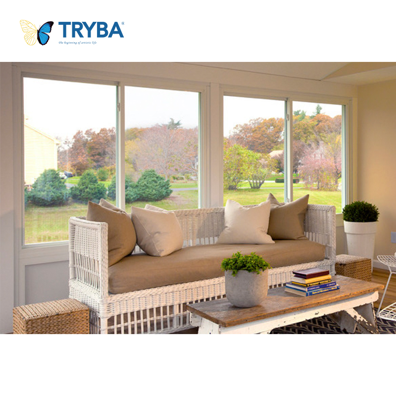 Aluminum Sliding Windows Thermal Break Glass Double Glazed Glass Sliding Door