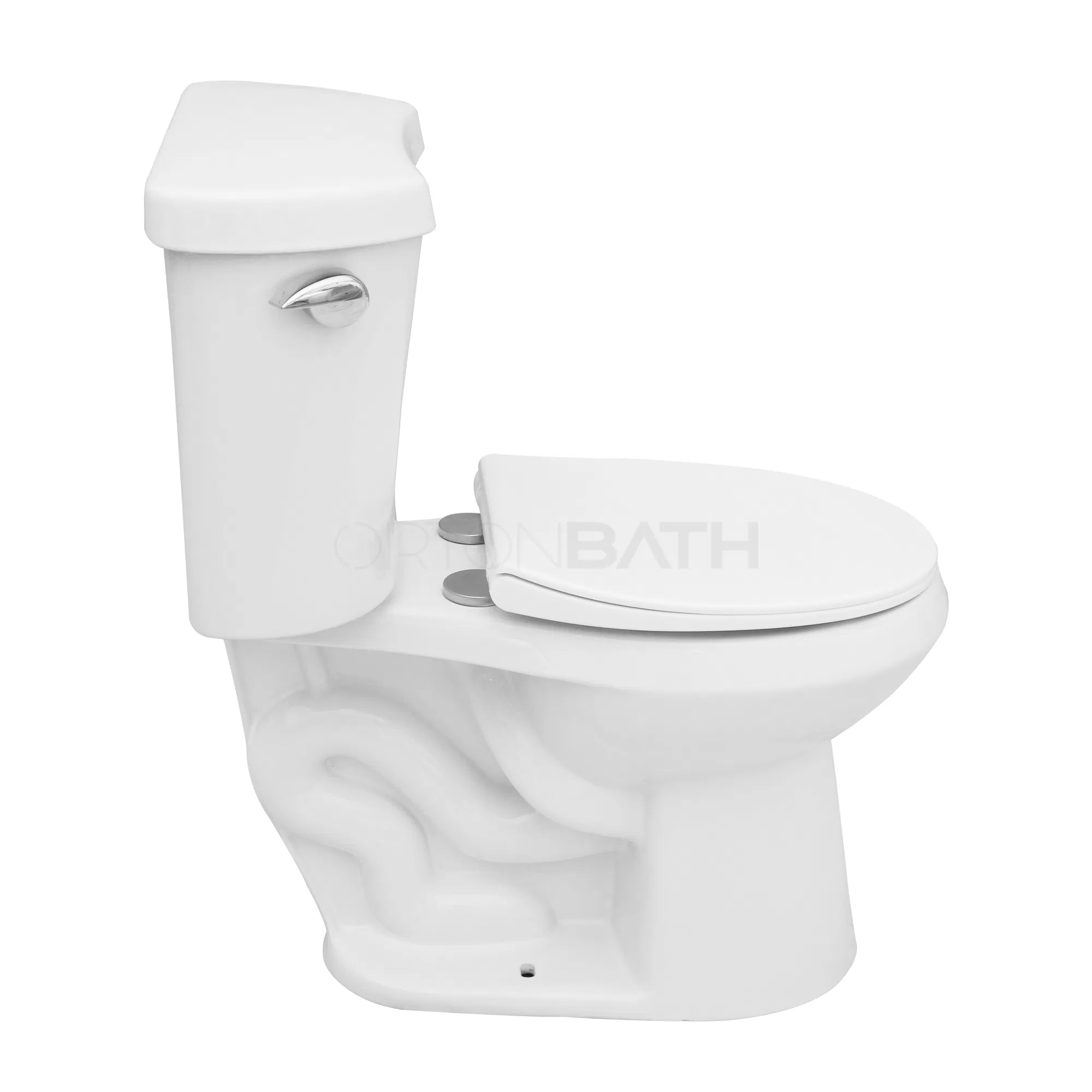 Ortonbath Cupc Ada Siphonic 2 Piece Toilet for Bathrooms Comfort Height Power Flush Sanitary Ware White Two Piece Toilet with Elongated Bowl Water Closet