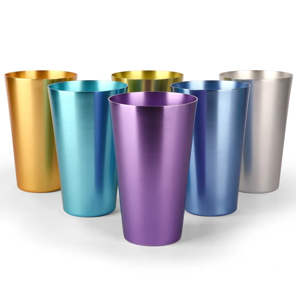 Professional Bar Accessories Custom Logo 20 Oz Wine Beer Aluminum Reusable Cups Tumblers Drinking Tumbler for Pyramid Breweries