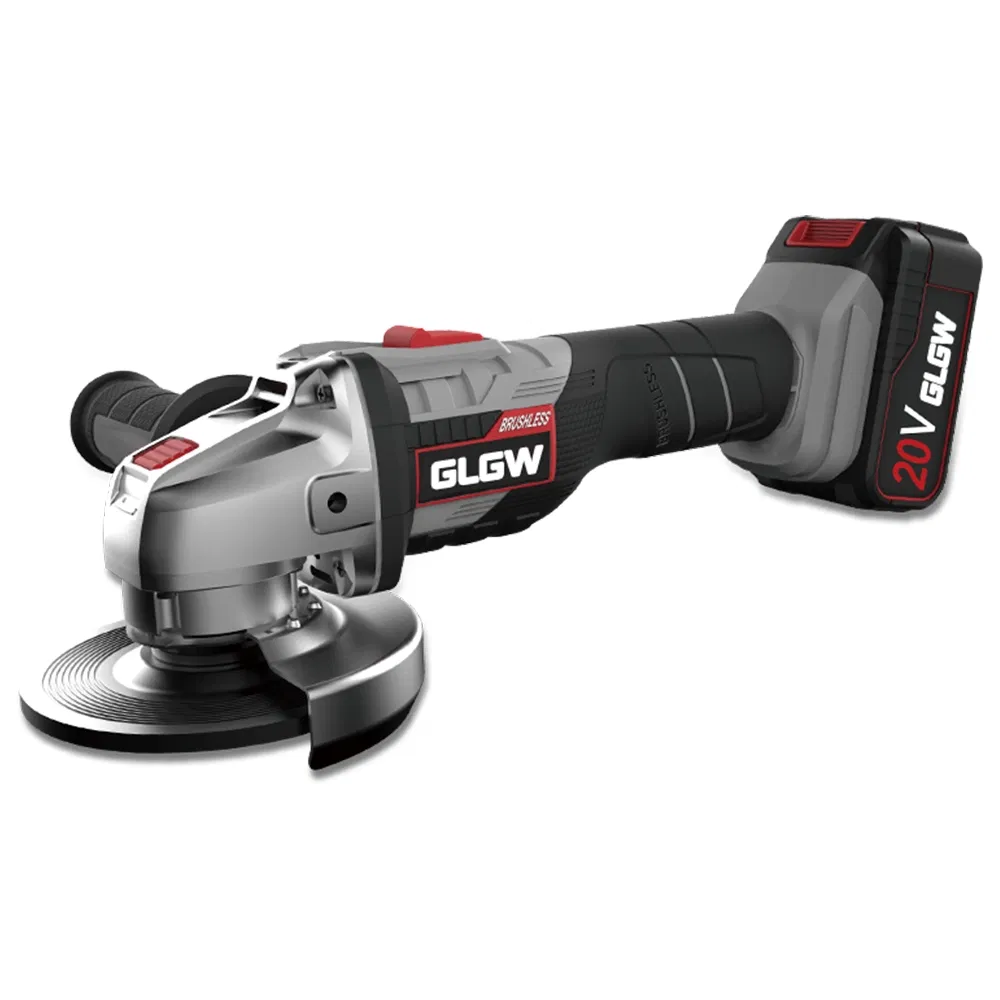 Glgw Professional Cordless Angle Grinder 125 mm Brushless Direct Drive Electric Cutting Polishing Machine