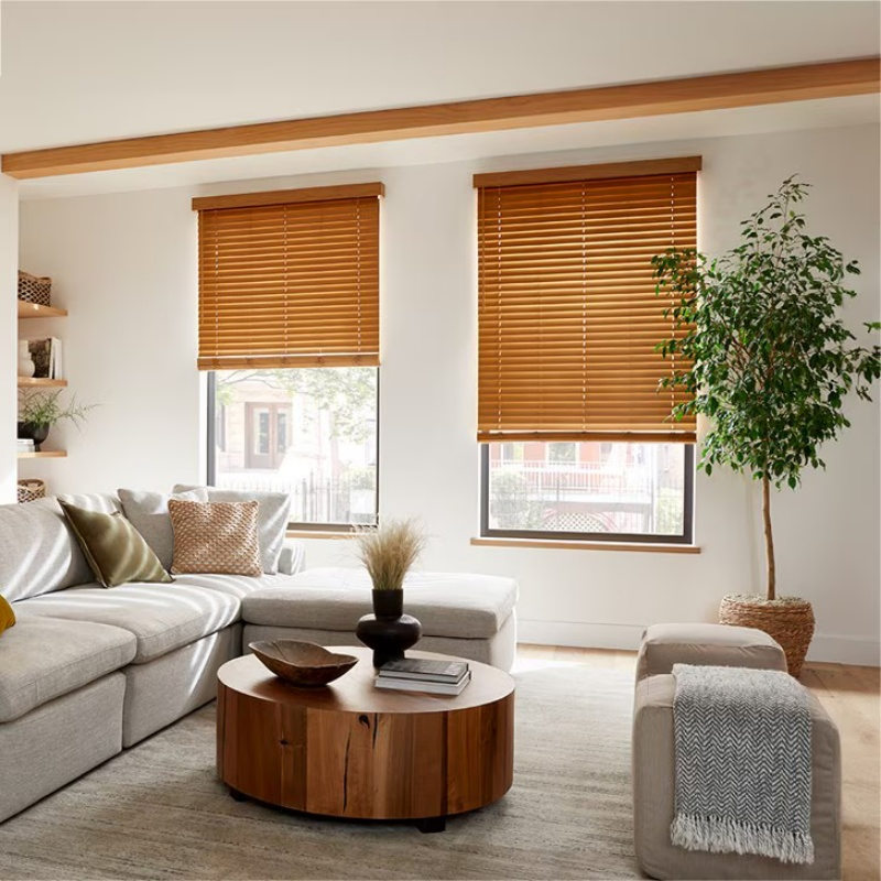 Customized New Design PVC Window Blinds PVC Window Blinds Faux Wood Blind for Home Life