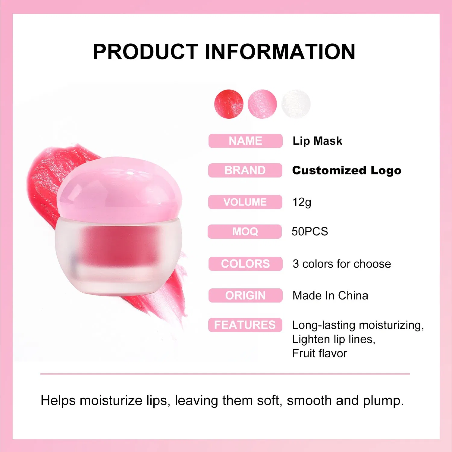 Organic Vegan Overnight Lip Balm for Plump, Hydrated Lips