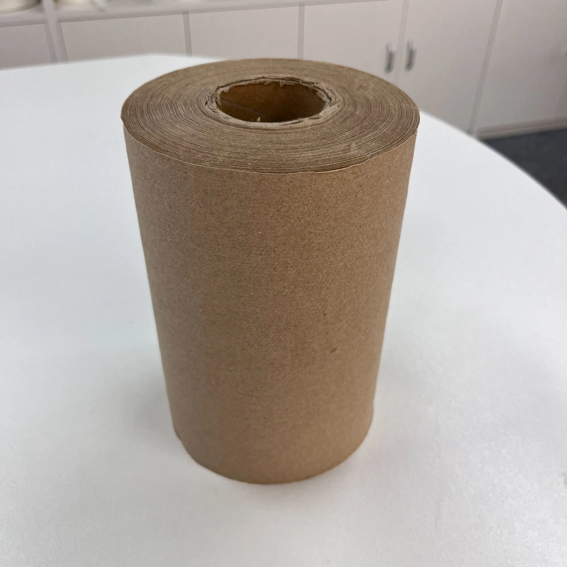 Kitchen Jumbo Roll 1ply 45GSM Unbleached Kraft Recycled Pulp Paper Towel Roll