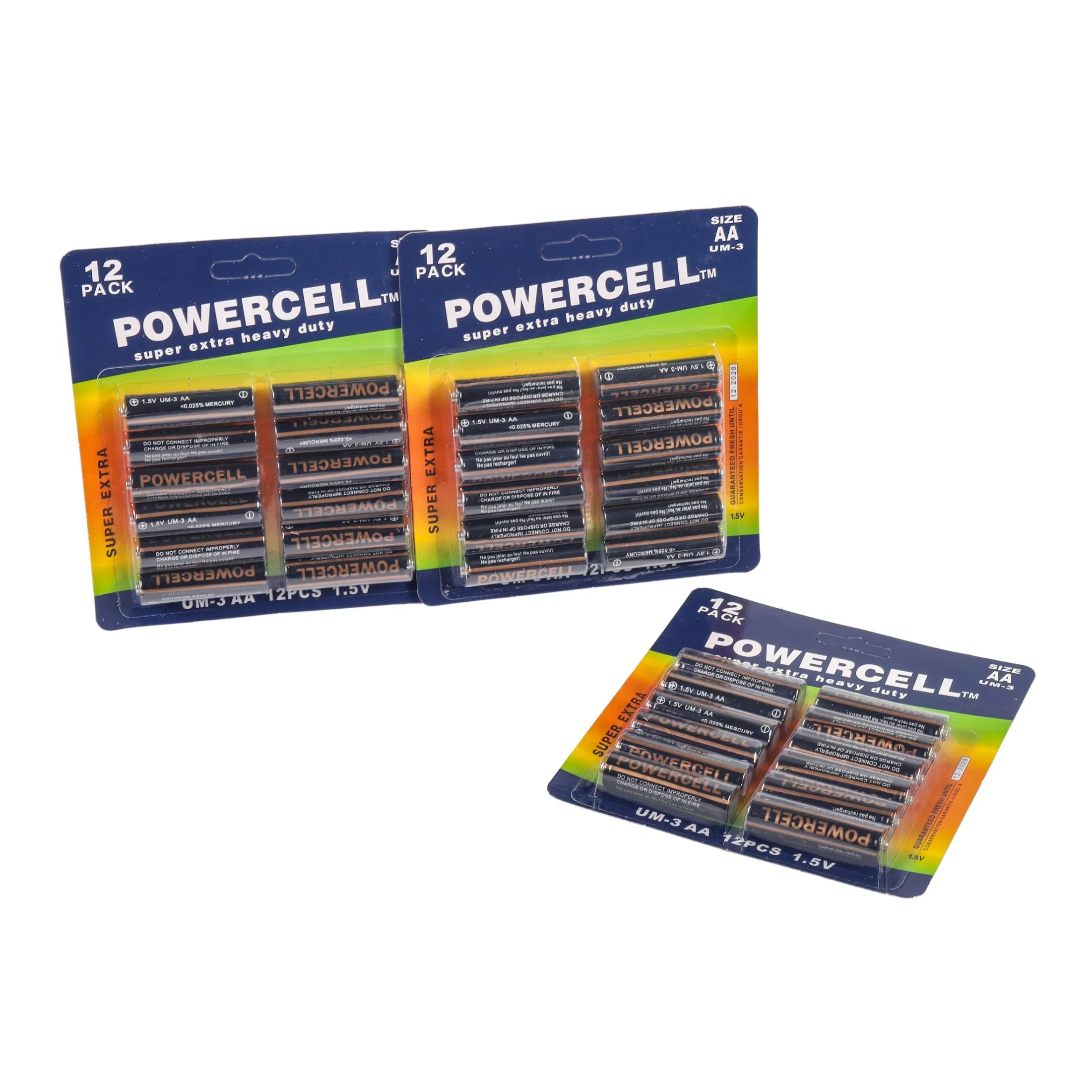 R6 R03 Zinc Carbon Power Cell Dry Battery