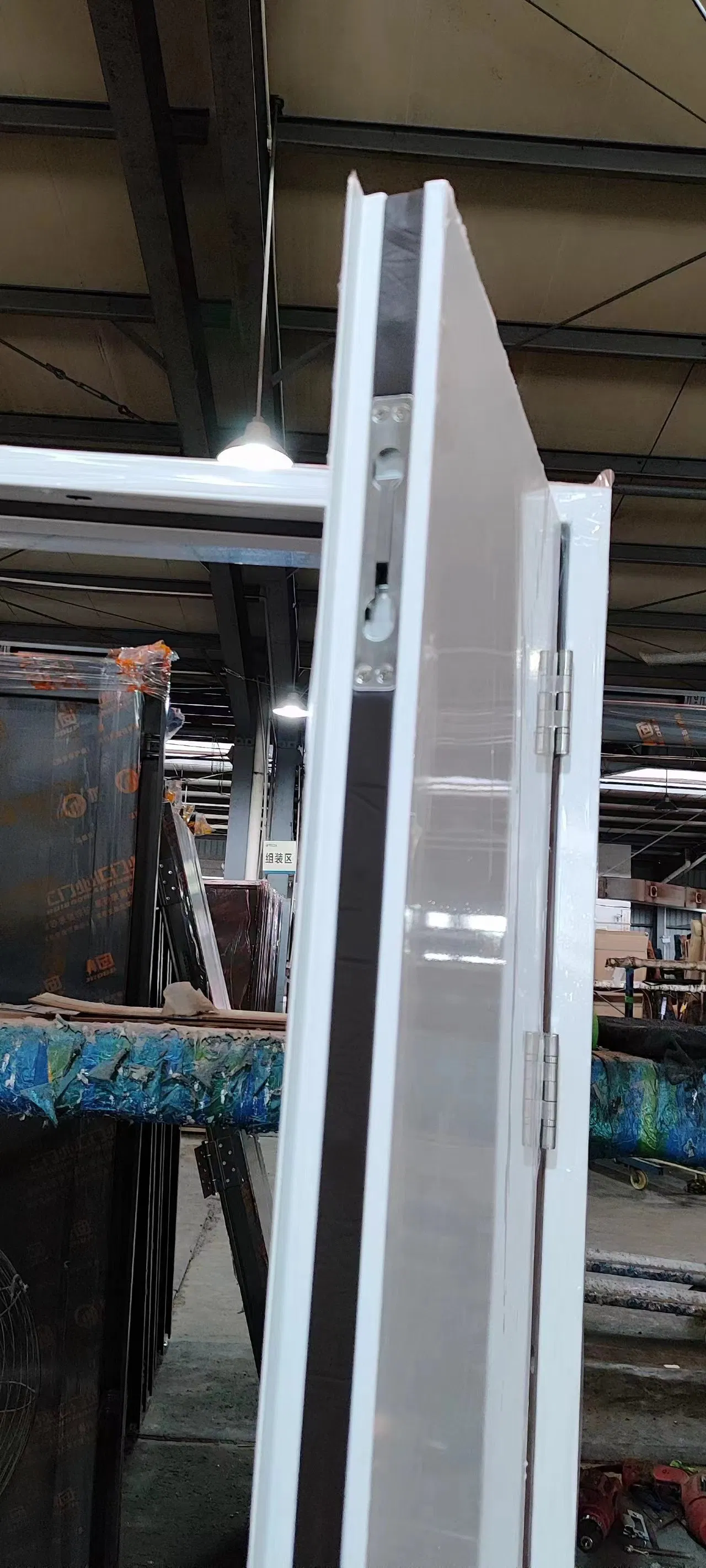 Powder Coated White Color Fire Door Customized UL 2hours Fire Rated One&Half Steel Doors
