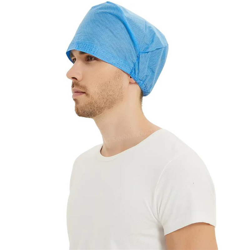 Disposable SMS Nonwoven Labs Nurse Doctor Patient Tattoo Food Service Chef Hospital Cooking Hygiene Protective Bouffant Caps