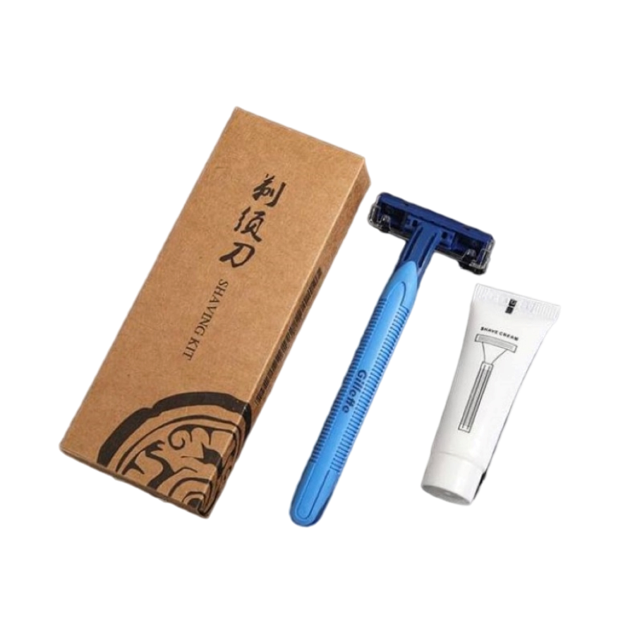Shaving Razor Kit in Sachet with Hotel Amenities for Guest Room Using