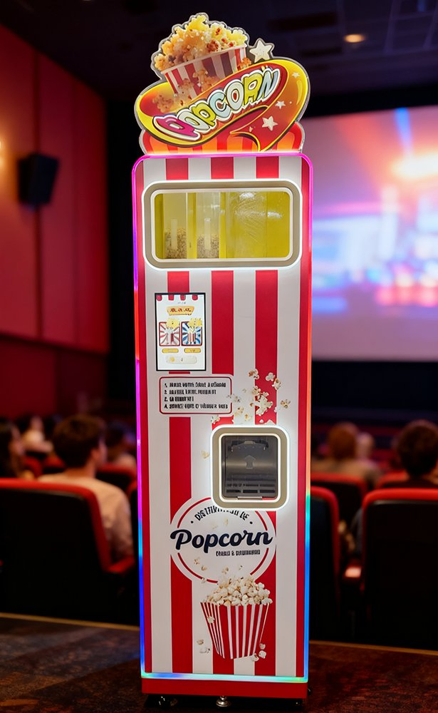 32oz CE RoHS Certified Customized 2 Flavor Automatic Commerical Popcorn Vending Machine for Cinema