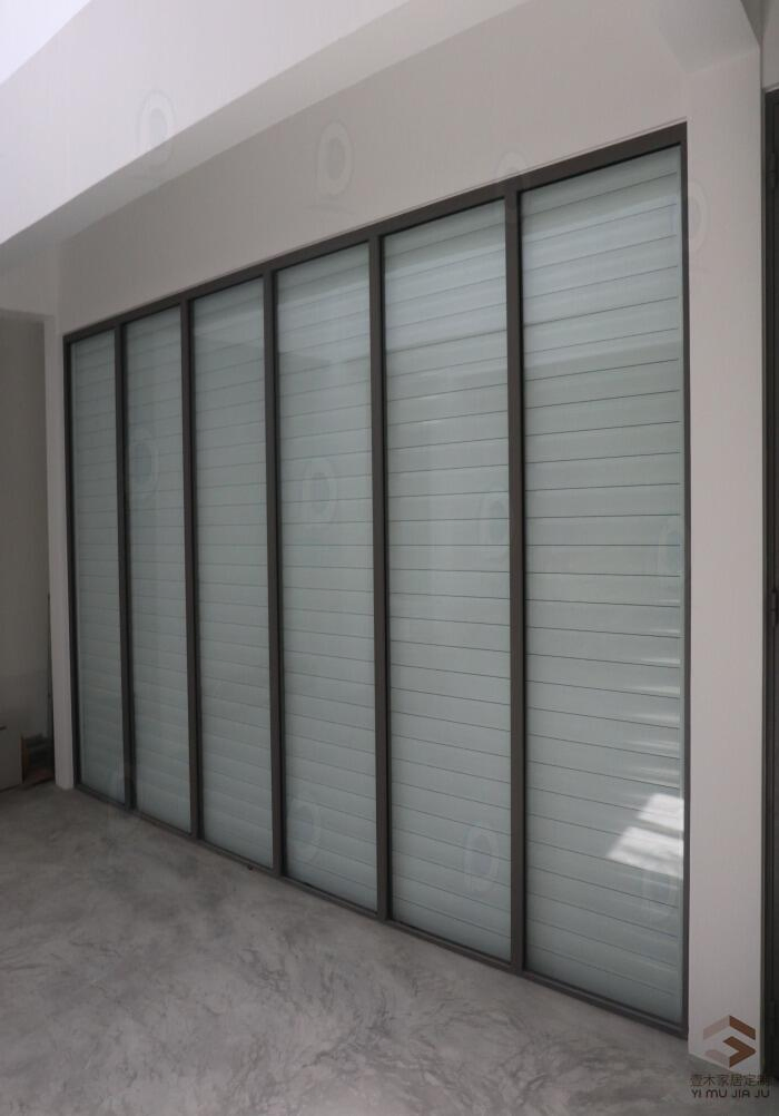 Yimu Aluminium Sliding Door with Handle Lock for Sliding Door System