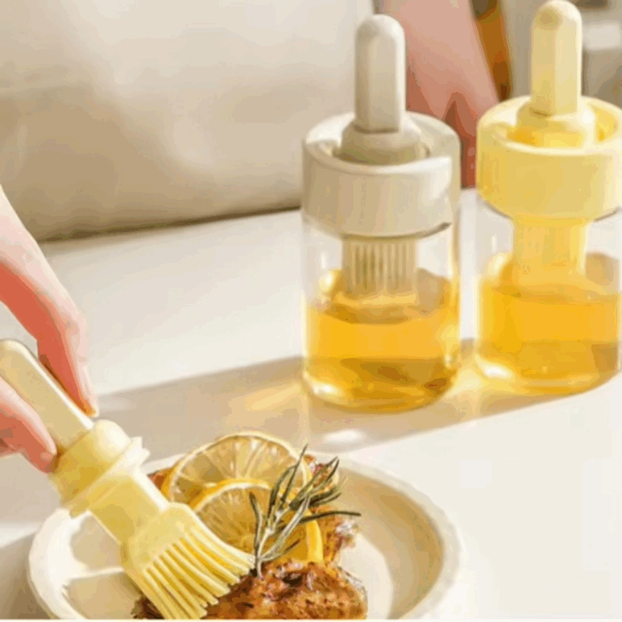 Bent Handle Oil Bottle Brushing Tool for Ergonomic Grip and Comfortable Cleaning of Multiple Bottle Sizes