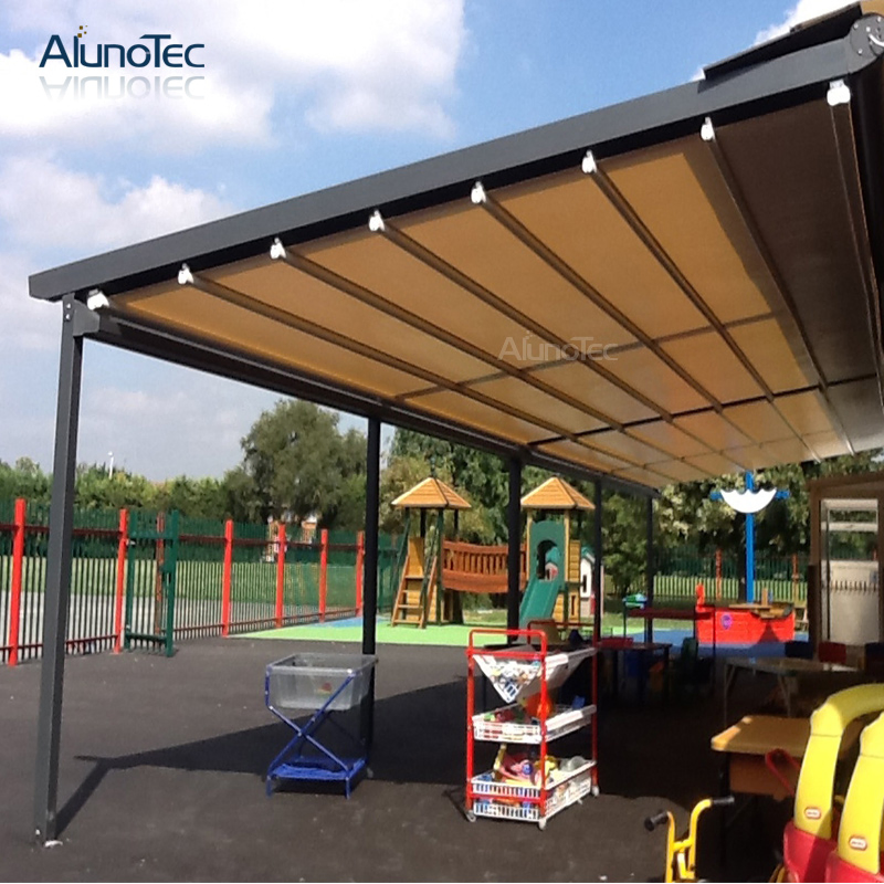 Unique Design Aluminum Pergola Awning System with Curtain