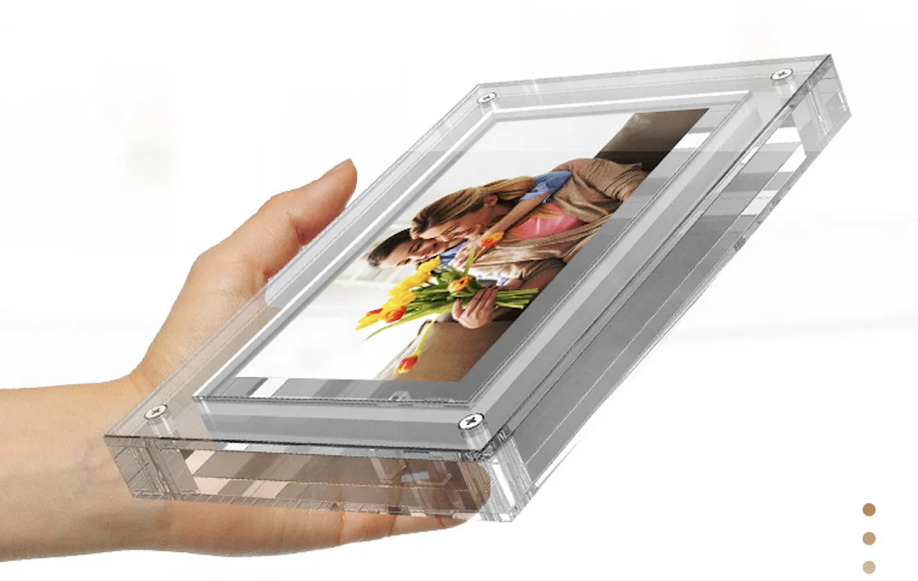 Built-in 3000mAh Battery Gravity Sensing Player 10 Inch Acrylic Digital Photo Frame