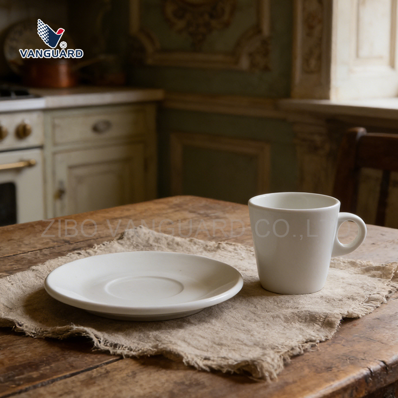 Фарфоровый набор чашка с блюдцем для ресторана