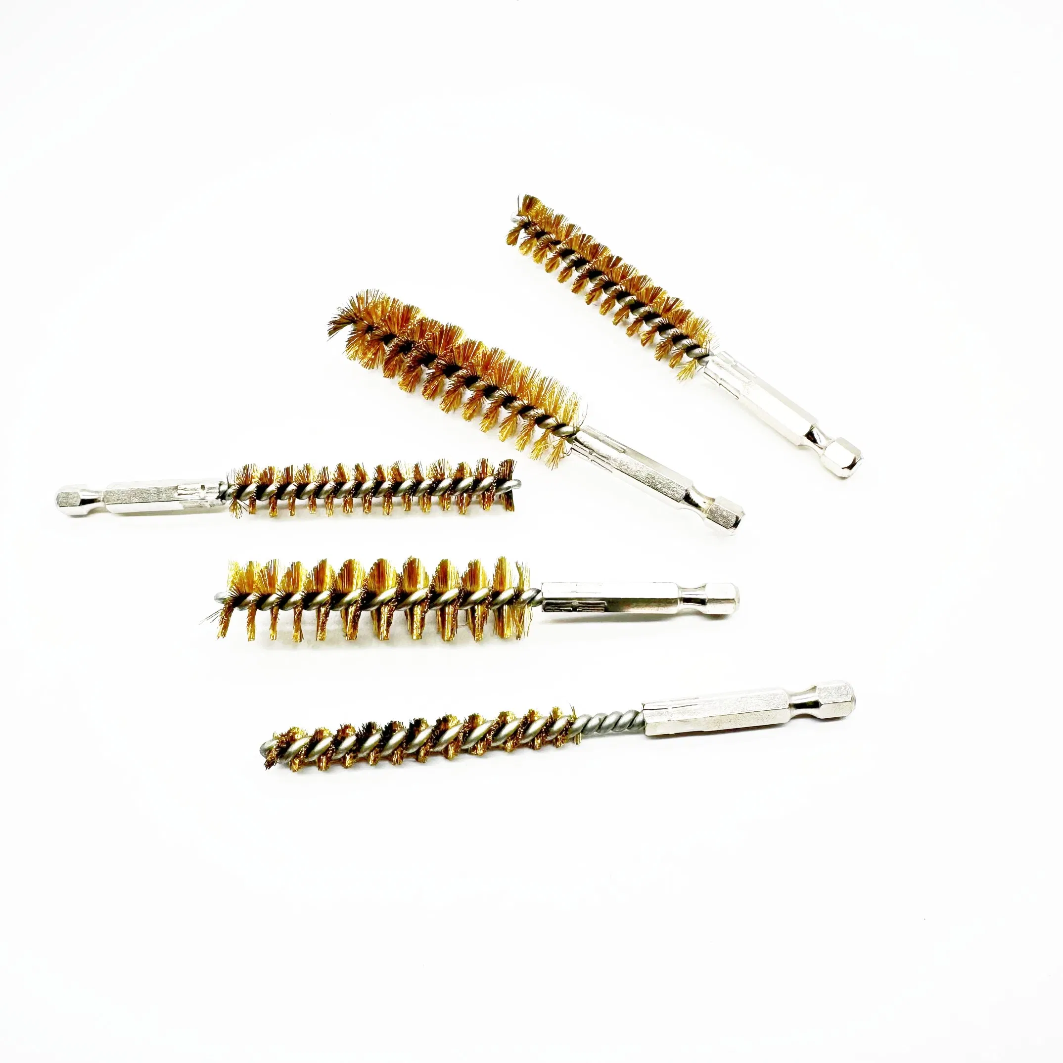 Щетка для труб с латунной щетиной, для электроинструмента