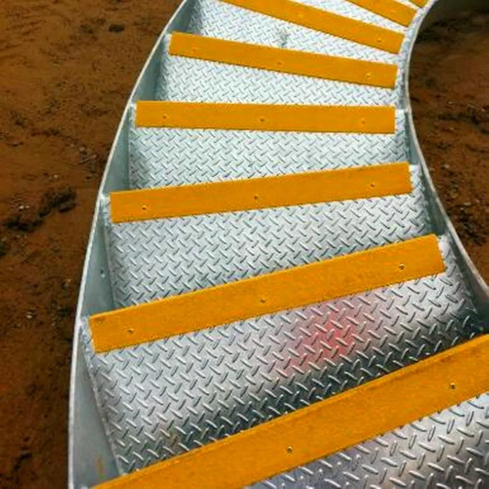 Yellow Gritted Stair GRP Nosing for Anti-Slip