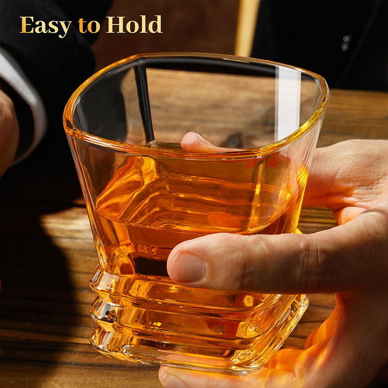 Barware 2 Pack Old Fashioned Cocktail Drinking Whiskey Glass Set