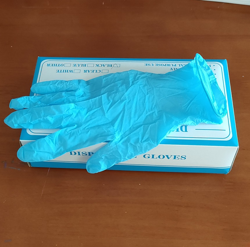 Blue Nitrile Disposable Gloves Powder Free