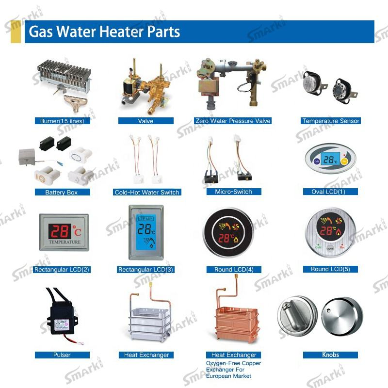 Запчасти для газовых водонагревателей