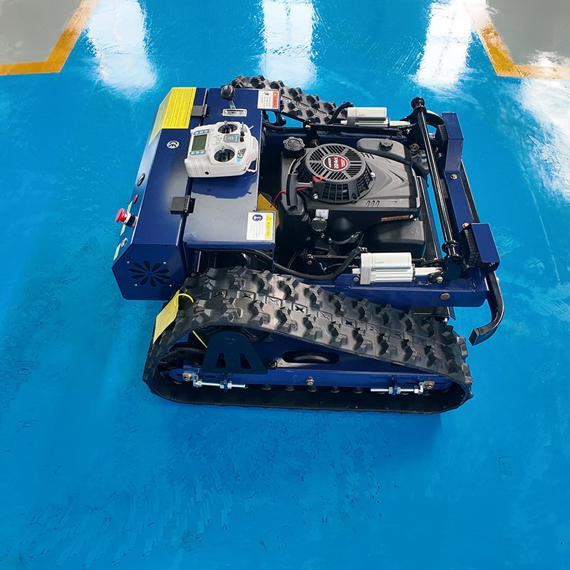 Gas Powered Tracked Lawnmower with Electric Start & Remote Control