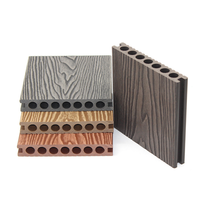 Eco-Friendly Anti-Slip Waterproof WPC Decking for Park Brushed Easily Aessembled Wood Plastic Composite Decking Decking