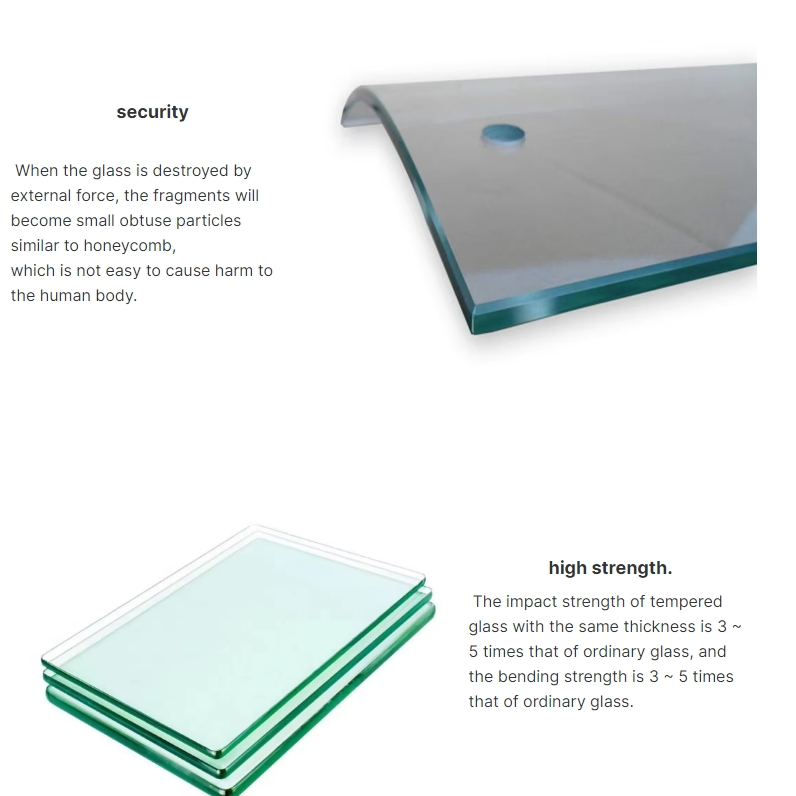 High Quality Flat/Insulate/Curved/Safety/Colored/Tinted Tempered Glass for Swimming Pool
