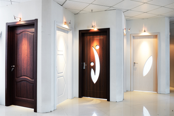 China Wholesale Veneer PVC Toilet Glass Door (SC-P192)