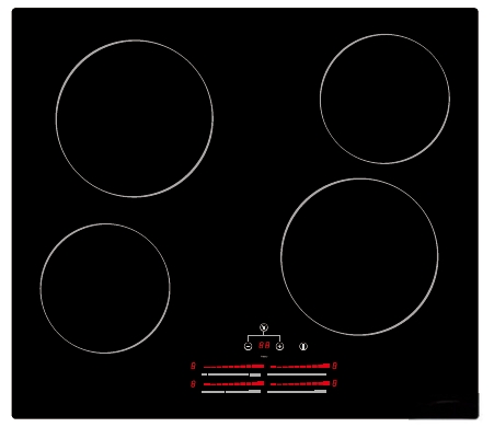 Best Selling Easy to Clean Kitchen Built-in Infrared Cooker Black Glass Ceramic Burner Integrated Electric Hob with Certificate
