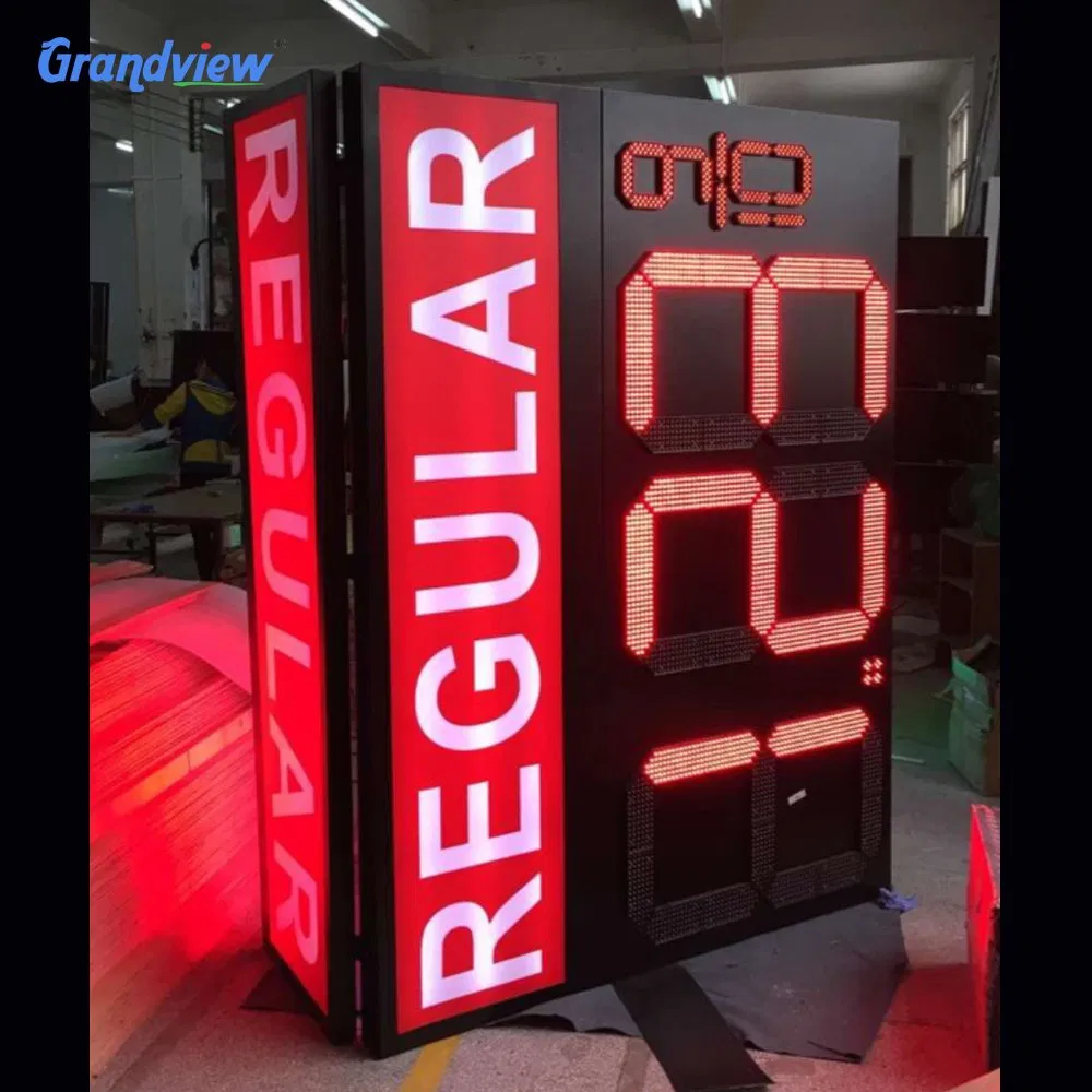 Petrol Station 7 Segment Digital Number RF Remote Control 20" LED Gas Price Display Signs for Fule Station