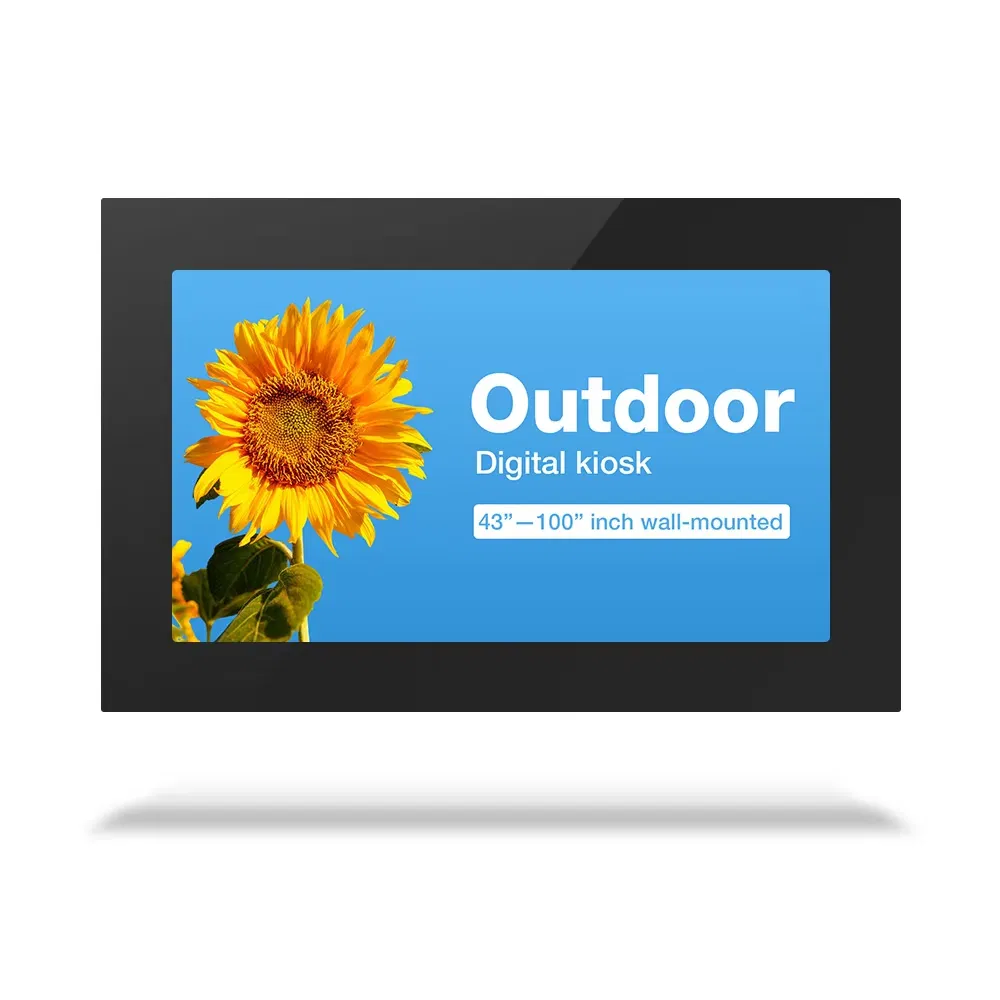 Wall Mounted Outdoor Digital Signage with Capacitive Touchscreen Outdoor TV