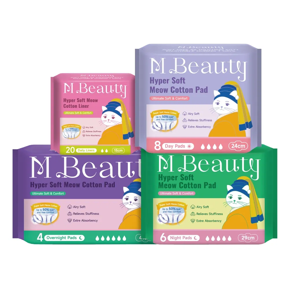 M Beauty OEM Use Disbosable Breathable Cotton Film Female Sanitary Napkin Sanitary Napkins Pads