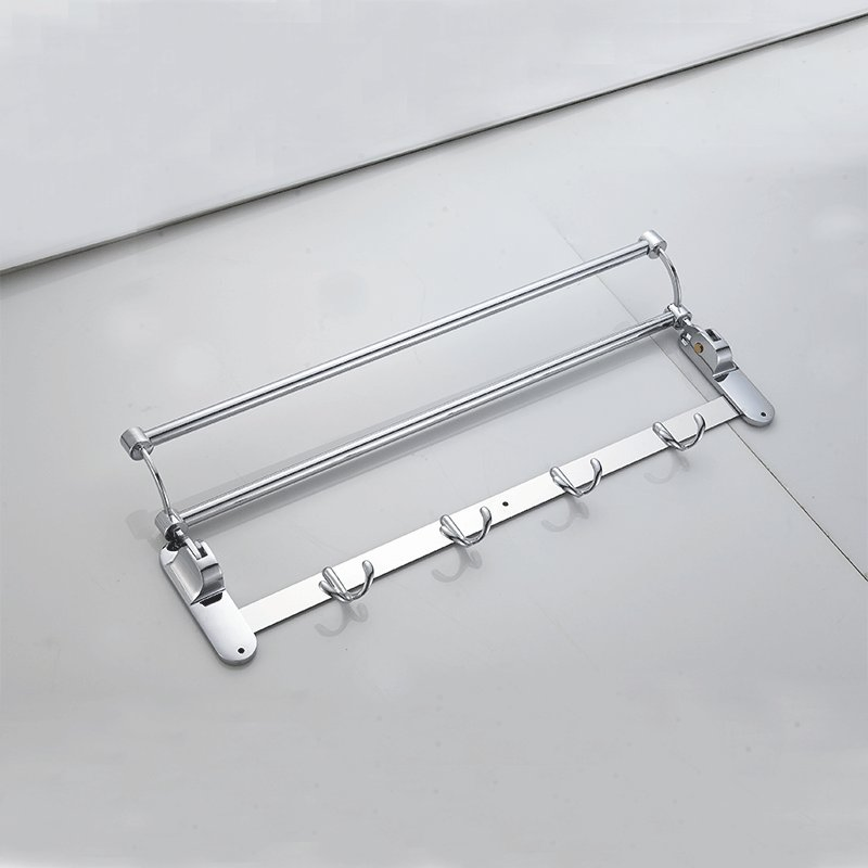 Single Pole Bathroom Accessories Wall Hanging Stainless Steel Towel Rack