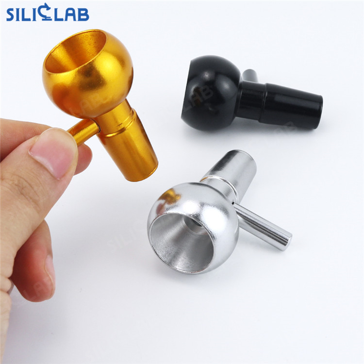 14mm Aluminium Alloy Round Head Smoking Bowl Pot for Smoking Tobacco Cigarette Accessories Style 2