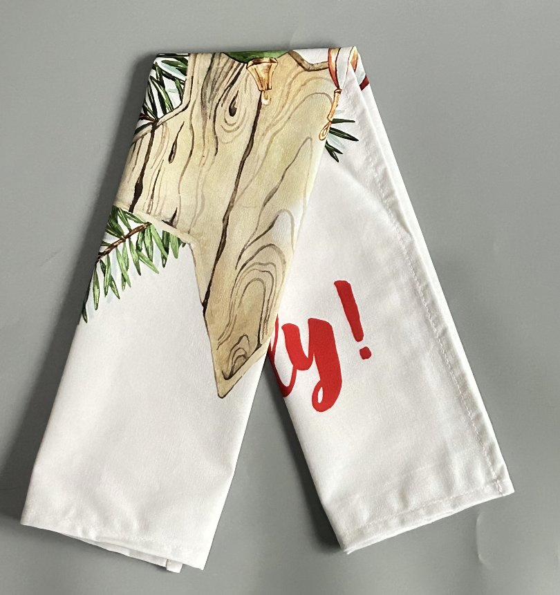 Custom Digital Printed Christmas Napkins Tea Towels