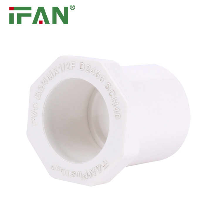 Ifan Sch40 Low Price 3/4"-6" White Pn16 Bushing UPVC Fitting