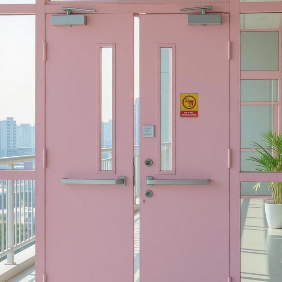 Security Escape Emergency Exit Fireproof Gate Steel Security Fireproof Fire Rated Door